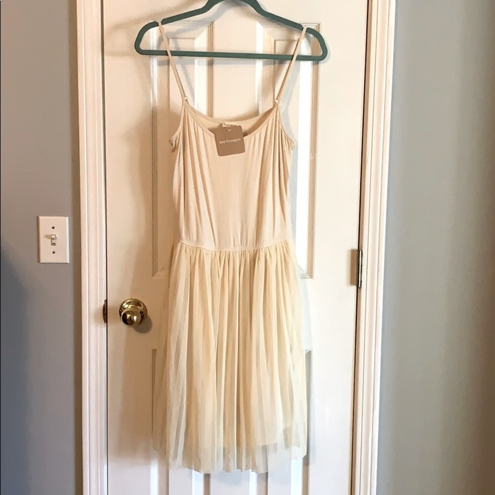 Hem & Thread Cream Tulle Dress